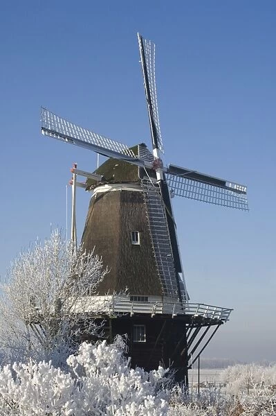 Tower mill and flourmill De Vlijt Rime The Netherlands, Gelderland, Marle