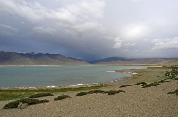 Tso Kar under cloud. Changthang, East Ladakh, India