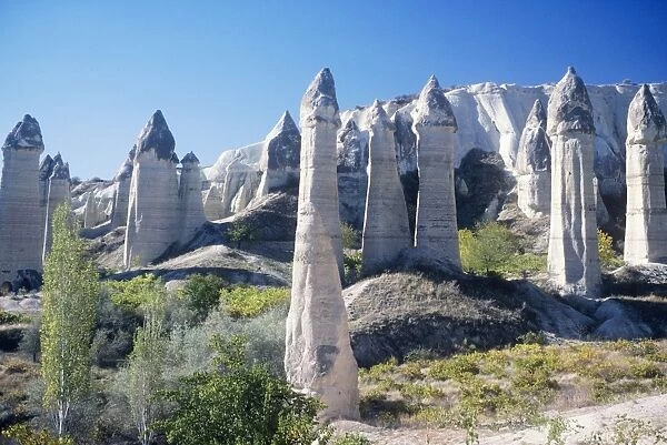 Turkey - fairy chimneys, volcanic ash tuff. Akvadi (White Valley)