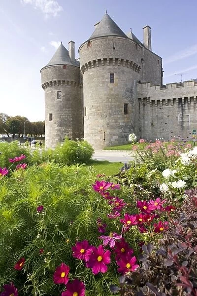 Twin towers at Porte St Michel, Guerande, Brittany, France