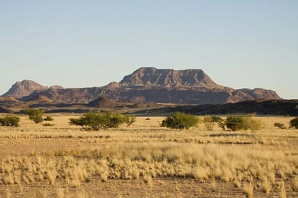 Typical view of a flat top mountain Of North Western Namibia Damaraland, Namibia, Africa