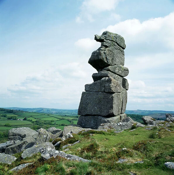 United Kingdom Weathered granite. Bowerman's Nose, Dartmoor, Devon