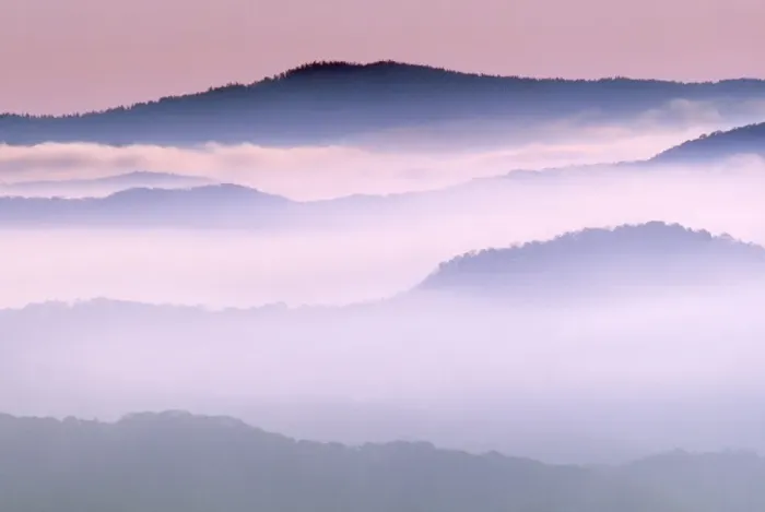 Framed Print : USA - mist & dawn clouds covering mountain ridges. Valley of Newfound Gap road, Great Smoky National Park Framed Print : USA - mist & dawn clouds covering mountain ridges. Valley of Newfound Gap road, Great Smoky National Park