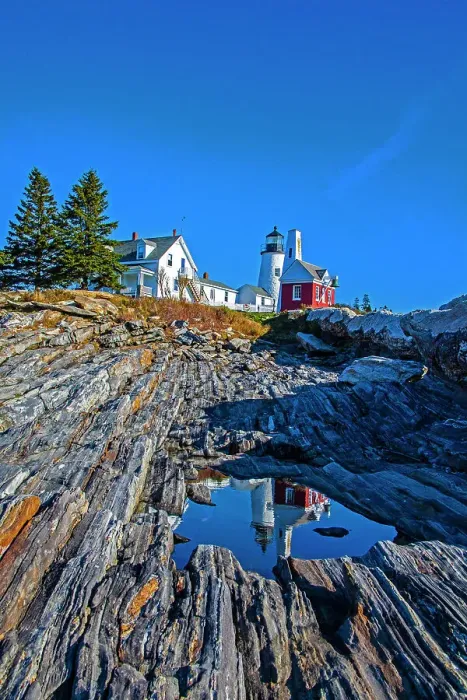 Framed Print : USA, New England, Maine, Pemaquid Point Lighthouse Date: 13-10-2013 Framed Print : USA, New England, Maine, Pemaquid Point Lighthouse Date: 13-10-2013