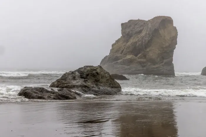 Framed Print : Usa, Oregon, Bandon. Bandon Beach, Late Afternoon at the Beach Date: 04-08-2021