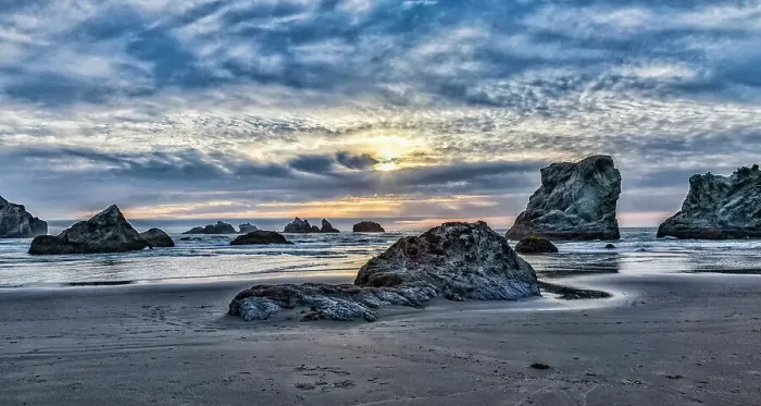 Framed Print : USA, Oregon, Bandon, Beach Date: 03-06-2018 Framed Print : USA, Oregon, Bandon, Beach Date: 03-06-2018
