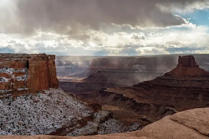 Framed Print : USA, Utah. Stormy canyons from the Bighorn Overlook trail at Dead Horse State Park. Date: 16-02-2021 Framed Print : USA, Utah. Stormy canyons from the Bighorn Overlook trail at Dead Horse State Park. Date: 16-02-2021