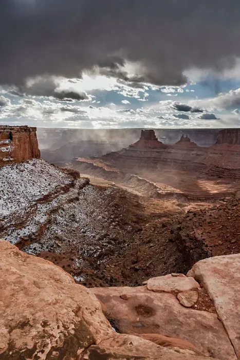 Framed Print : USA, Utah. Stormy canyons from the Bighorn Overlook trail at Dead Horse State Park. Date: 16-02-2021 Framed Print : USA, Utah. Stormy canyons from the Bighorn Overlook trail at Dead Horse State Park. Date: 16-02-2021