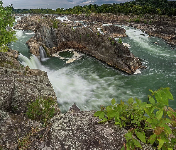 USA, Virginia, waterfall on Potomac River, Great Falls National Park Date: 09-09-2019