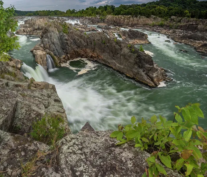 Framed Print : USA, Virginia, waterfall on Potomac River, Great Falls National Park Date: 09-09-2019 Framed Print : USA, Virginia, waterfall on Potomac River, Great Falls National Park Date: 09-09-2019