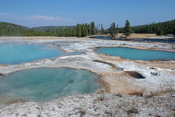 USA, Wyoming, Yellowstone National Park, Biscuit Basin, Black Diamond Pool. Date: 08-10-2020
