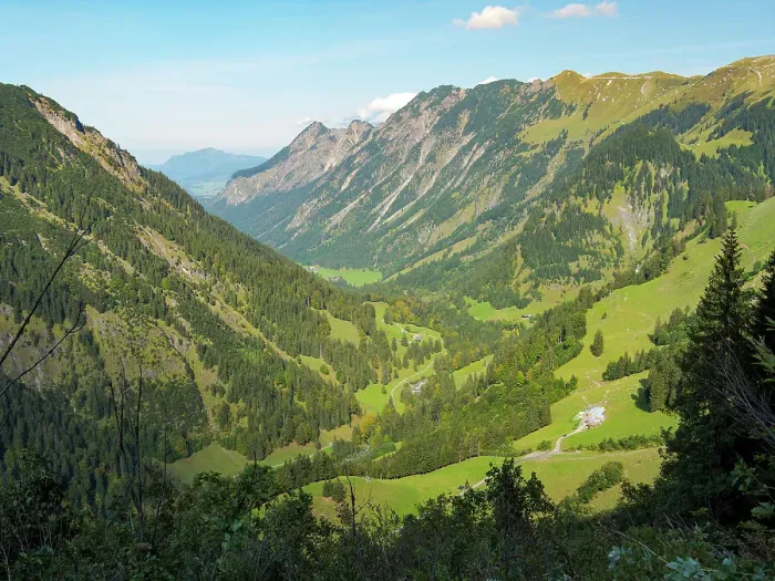 Framed Print : Valley Stillachtal near Oberstdorf in the Allgau. Germany, Bavaria Date: 01-10-2020
