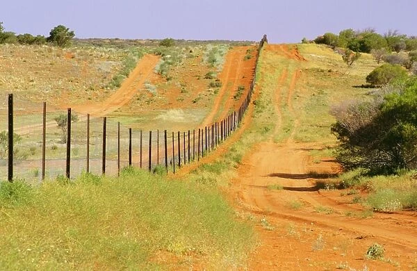 Vermin-proof fence NSW / Qld border (Camerons Corner) JLR04216