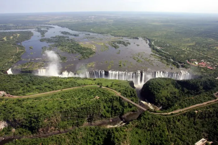 Framed Print : Victoria Falls - Aeriel view. Zambia / Zimbabwe, Africa Framed Print : Victoria Falls - Aeriel view. Zambia / Zimbabwe, Africa
