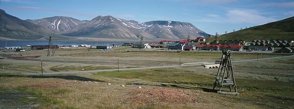 View over Longyearyen capitol of Svalbard - Spitzbergan
