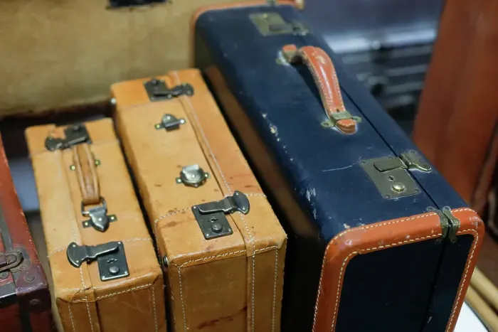 Framed Print : Vintage suitcases. Date: 29-12-2017