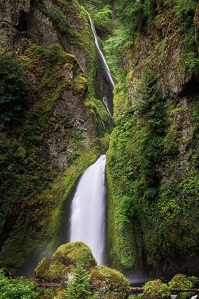 Wahclella Falls along Tanner Creek, Columbia River Gorge, Oregon Date: 18-06-2013