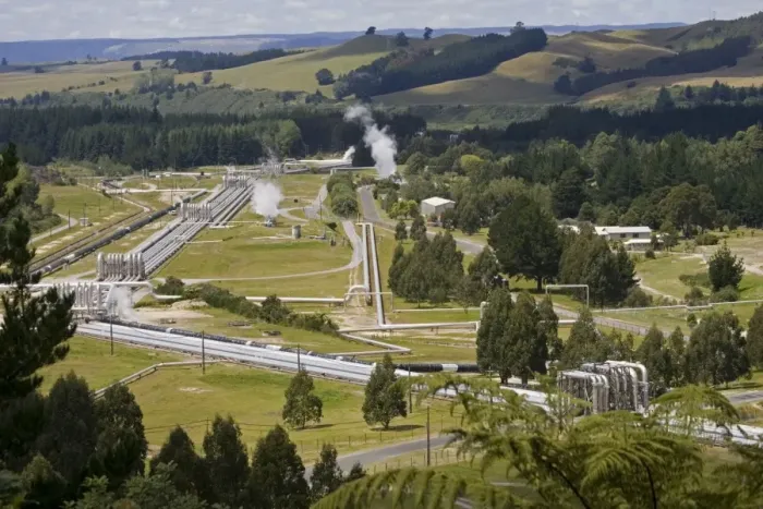 Framed Print : Wairakei Geothermal Power Station near Taupo North Island New Zealand. Operated by Contact Energy this was the first geothermal plant to use very hot water as the source of the steam used to drive the turbines