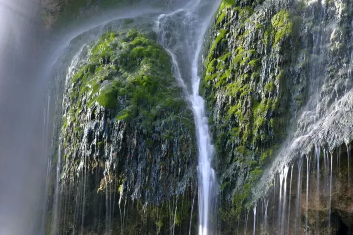 Framed Print : Waterfall detail of water falling down a cliff and over moss covered rocks Baden-Wuerttemberg, Germany Framed Print : Waterfall detail of water falling down a cliff and over moss covered rocks Baden-Wuerttemberg, Germany