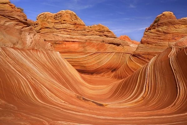 The Wave - carved rock eroded into a wave-like formation made of jurrasic-age Navajo Sandstone that is approximately 190 millions old - the crown jewel of the Southwest - Coyote Buttes North - Vermillion Cliffs - Grand Staircase Escalante National