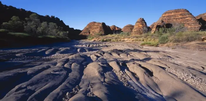 Framed Print : Western Australia - dry bed of Piccaninny Creek meandering through sanstone beehives (Devonian 360 million years) Bungle Bungle Range, Purnululu National Park, Australia Framed Print : Western Australia - dry bed of Piccaninny Creek meandering through sanstone beehives (Devonian 360 million years) Bungle Bungle Range, Purnululu National Park, Australia