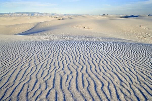 White Sand Dunes - sea of white gypsum dunes - White Sands National Monument - New Mexico - USA