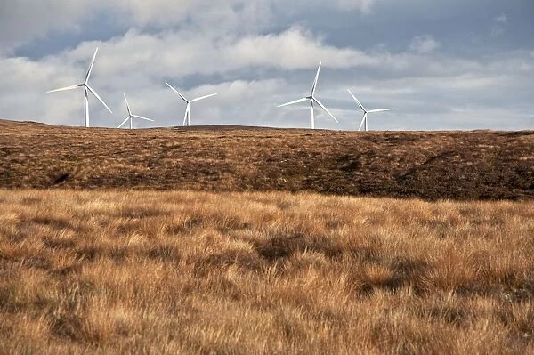 Wind farm - on moorland above Findhorn Valley - Scotland