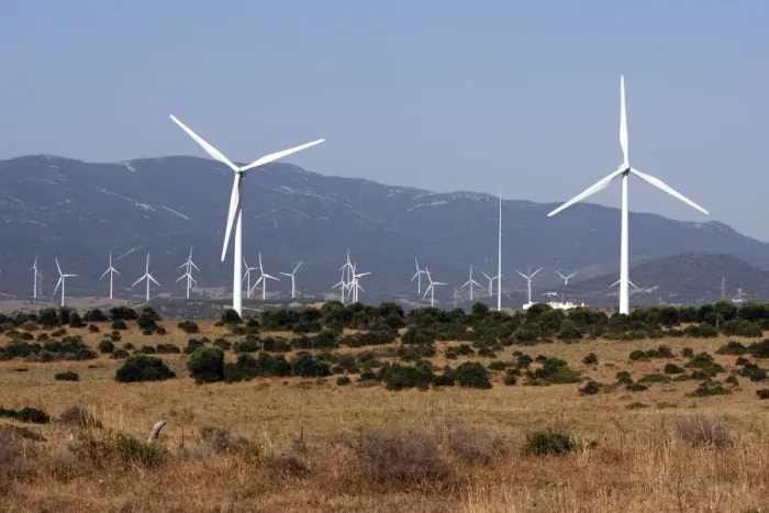 Framed Print : Windmills / Turbines at wind farm near Tarifa - Spain Framed Print : Windmills / Turbines at wind farm near Tarifa - Spain