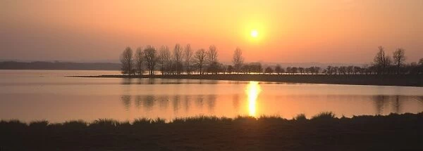 Winter Sunset Rutland Water UK