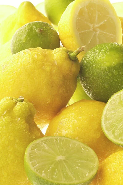 Yellow and green Lemons