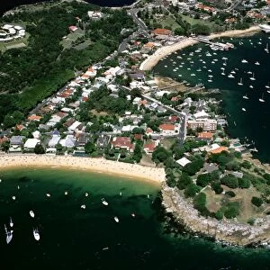 Aerial - Camp Cove, Laings Point and Watsons Bay - Sydney Harbour, New South Wales, Australia JPF45384