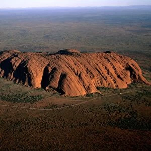 Aerial - Uluru (Ayers Rock) Aerial, Uluru-Kata Tjuta National Park (World Heritage Area), Northern Territory, Australia JPF44485
