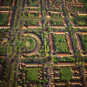 Aerial veiw England - Milton Keynes, housing and gardens