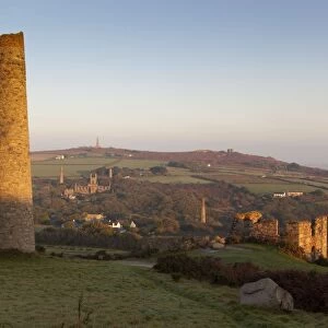 Carnkie - Carn Brea hill - ruins of former tin mines - Cornwall - UK