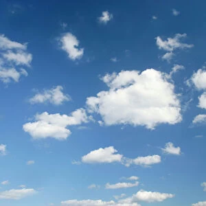 clouds and sky - blue sky dotted with tiny white clouds on a nice summer day - Baden-Wuerttemberg, Germany
