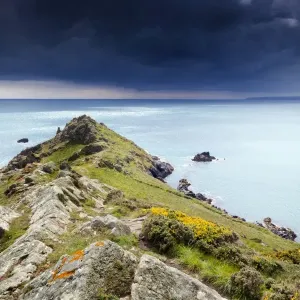 Cudden Point - looking to Land's End - near Perranuthnoe, Cornwall, UK Cudden Point - looking to Land's End - near Perranuthnoe, Cornwall, UK