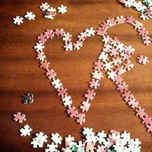 Cute - jigsaw piece hearts