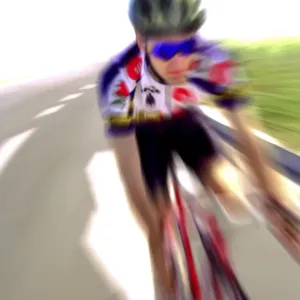 Cyclist at speed Cyclist at speed