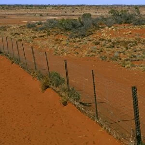 Dingo fence Sturt National Park, far western New South Wales, Australia JPF45266