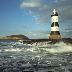 Penmon lighthouse and Puffin Island - August - Anglesey - North Wales - UK Penmon lighthouse and Puffin Island - August - Anglesey - North Wales - UK