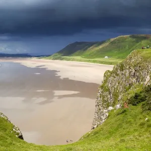 Rhossili - Beach and Down - Gower - Wales - UK Rhossili - Beach and Down - Gower - Wales - UK
