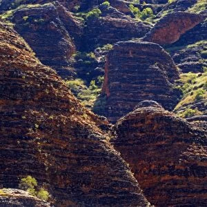 Sandstone Domes - famous banded, beehive-shaped domes, the world's most exceptional example of cone karst formations - Bungle Bungle National Park, Purnululu National Park, Western Australia, Australia