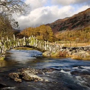 Slaters Bridge in Little Langdale - November - Lake District - England