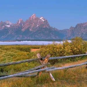 Teton Range at Cunningham Ranch, Grand Teton National Park, Wyoming. Date: 15-09-2019 Teton Range at Cunningham Ranch, Grand Teton National Park, Wyoming. Date: 15-09-2019