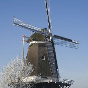Tower mill and flourmill De Vlijt Rime The Netherlands, Gelderland, Marle