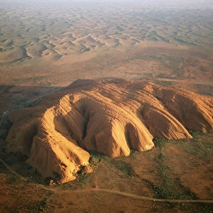 Uluru / Ayers Rock - aerial image, Uluru-Kata Tjuta National Park (World Heritage Area), Northern Territory, Australia JLR04770