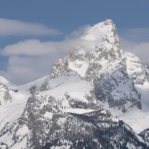 USA, Wyoming, Grand Teton National Park. Clouds over mountains during spring snowstorm. Date: 27-04-2015 USA, Wyoming, Grand Teton National Park. Clouds over mountains during spring snowstorm. Date: 27-04-2015
