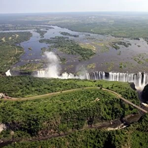 Victoria Falls - Aeriel view. Zambia / Zimbabwe, Africa
