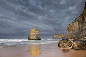 The 12 Apostles, seen from the beach at