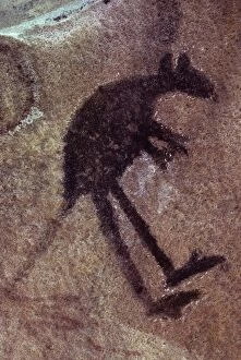 Aboriginal Kangaroo Cave Paintiing
